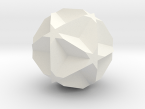 Truncated Great Dodecahedron - 1 Inch in White Natural Versatile Plastic