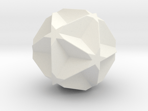 Truncated Great Dodecahedron - 1 Inch V1 in White Natural Versatile Plastic