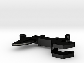 1/16 Working Pintle Hitch - Square Post in Matte Black Steel