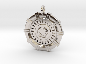 Iron Man Arc Reactor Keychain in Rhodium Plated Brass