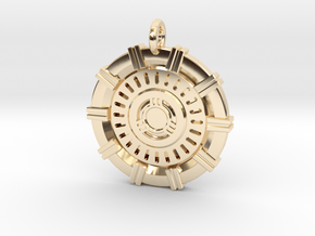 Iron Man Arc Reactor Keychain in 14k Gold Plated Brass