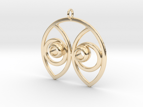 abstract owl in 14K Yellow Gold