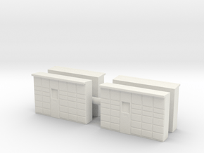 Parcel Locker (x4) 1/160 in White Natural Versatile Plastic