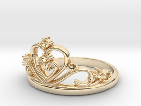 Princess crown ring in 14K Yellow Gold
