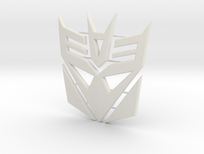 Pre-Facelift Decepticon Badge Front Grill - Logo in White Natural Versatile Plastic