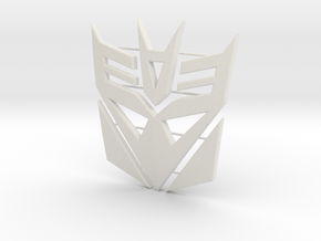 Facelift Decepticon Badge Front Grill - Logo Part in White Natural Versatile Plastic
