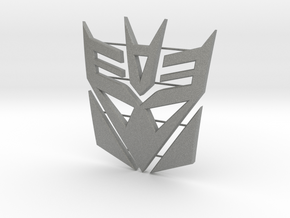 Facelift Decepticon Badge Front Grill - Logo Part in Gray PA12