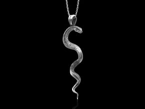 Snake Pendant No.1 in Antique Silver