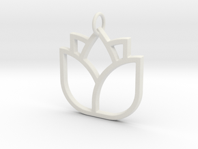 Creator Pendant in White Natural Versatile Plastic