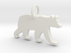 Makom- Mama Bear Pendant in White Natural Versatile Plastic