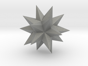 02. Great Stellapentakis Dodecahedron - 1 Inch in Gray PA12