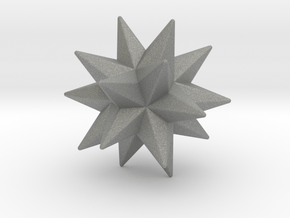 02. Great Stellapentakis Dodecahedron - 1 Inch V1 in Gray PA12
