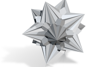 03. Great Triakis Icosahedron - 1 Inch in Tan Fine Detail Plastic