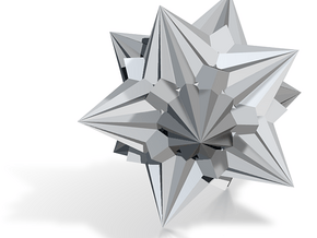 03. Great Triakis Icosahedron - 10 mm in Tan Fine Detail Plastic