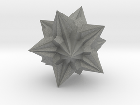 03. Great Triakis Icosahedron - 1 Inch in Gray PA12