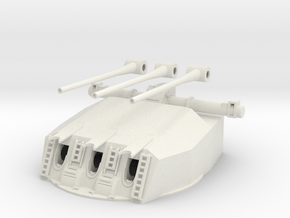 1/100 French Richelieu Aft Triple 152mm Turret  B in White Natural Versatile Plastic