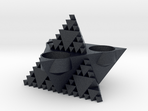 Inverse tetrahedron tlight holder in Black PA12