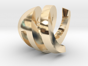 Spiral Begleri Bracelet Clasp in 14k Gold Plated Brass: Small