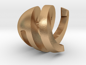Spiral Begleri Bracelet Clasp in Natural Bronze: Small