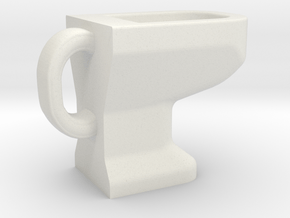 WC Cup in White Natural Versatile Plastic