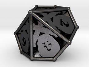 D10 Balanced - Skull and Bones (Renumbered) in Polished and Bronzed Black Steel