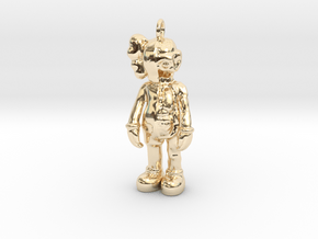 Kaws pendant or charm in 14K Yellow Gold