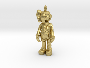 Kaws pendant or charm in Natural Brass