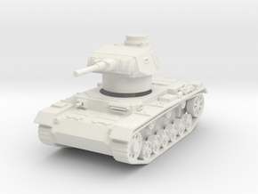 panzer III F scale 1/100 in White Natural Versatile Plastic