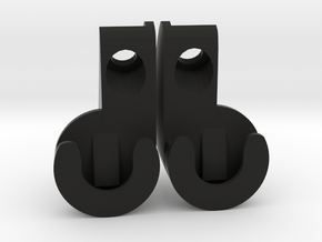 Mic hanger "low" pair for Coop68 Tacoma mount in Black Natural Versatile Plastic