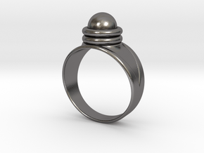 Truman Show Ring With Dome size 9.5 19.4mm  in Polished Nickel Steel