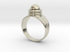 Truman Show Ring With Dome size 9.5 19.4mm  in 14k White Gold