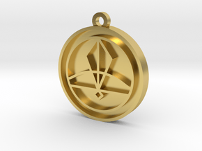 Owl House Ice Glyph Pendant in Polished Brass
