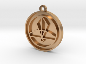 Owl House Ice Glyph Pendant in Polished Bronze