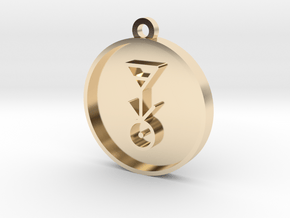 Owl House Plant Glyph Pendant in 14K Yellow Gold