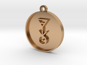 Owl House Plant Glyph Pendant in Polished Bronze