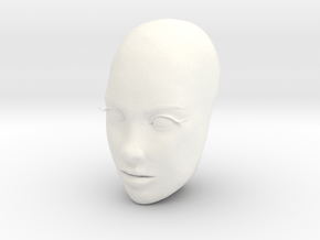 Mego - Generic Head Sculpt #2 in White Processed Versatile Plastic