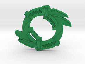 Beyblade Trygator-1 attack ring in Green Processed Versatile Plastic