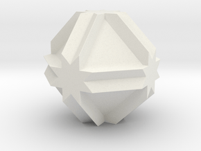 01. Cubitruncated Cuboctahedron - 1 inch V1 in White Natural Versatile Plastic