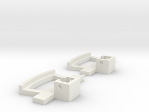 HO/OO scale Hook & Loop coupling base set of 2 in White Natural Versatile Plastic