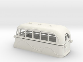 0-16.5 Gauge Waddington Railbus  in White Natural Versatile Plastic