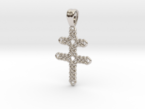 Patriarchal cross AKA Cross of Lorraine [Pendant] in Platinum