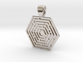 Hexa maze [pendant] in Platinum