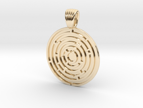 Circle Maze [pendant] in 14k Gold Plated Brass