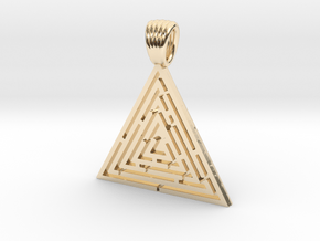 Triangle maze [pendant] in 14K Yellow Gold
