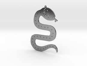 Chinese zodiac SNAKE sign pendant in Polished Silver