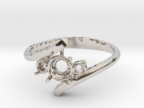 Three stone engagement ring  in Platinum