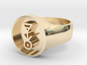 Owl House Plant Glyph Ring (Large) in 14k Gold Plated Brass: 5 / 49
