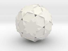 04. Truncated Dodecadodecahedron - 1 inch in White Natural Versatile Plastic