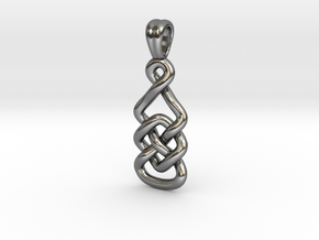 Marquise knot [pendant] in Polished Silver