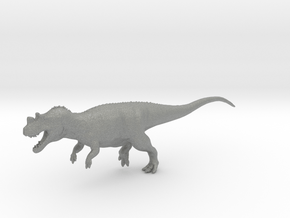 Ceratosaurus dinosaur miniature model fantasy game in Gray PA12